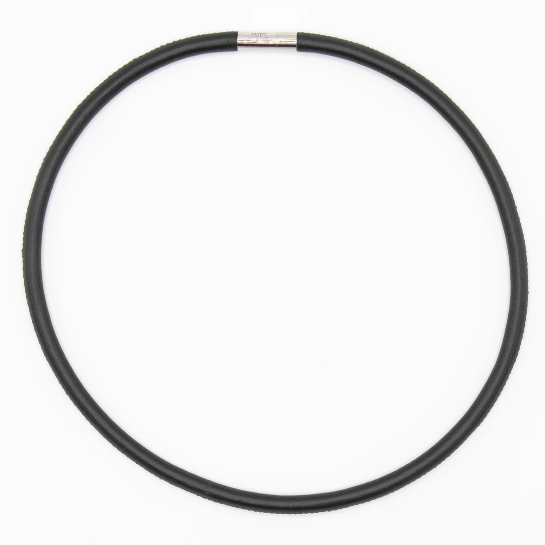 Leren koord collier 1 lijns Large 51cm stalen magneet sluiting