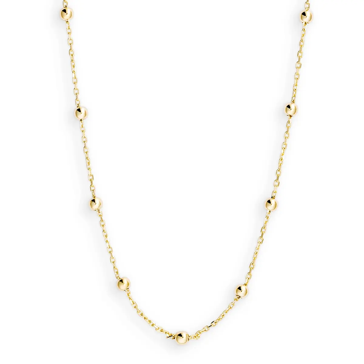 Het Palido Geel gouden collier met gladde balletjes is een verfijnde halsketting gemaakt van geelgoud. Door de elegante vormgeving met gladde balletjes straalt het een tijdloze klasse uit. Draag deze ketting solo voor een subtiele look of combineer met andere sieraden voor een gedurfde stijl. Perfect voor zowel dagelijkse als feestelijke gelegenheden.