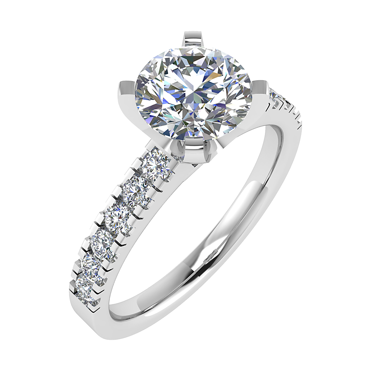 De 14 karaat witgouden ring model HA42121-1 is een prachtige verlovingsring met een stralende lab grown diamant van 1,0 karaat en briljant geslepen stenen. De ringmaat is 54 en is ideaal voor speciale gelegenheden. Draag deze ring aan je ringvinger voor een klassieke en elegante uitstraling. Perfect voor een verloving of speciaal cadeau.