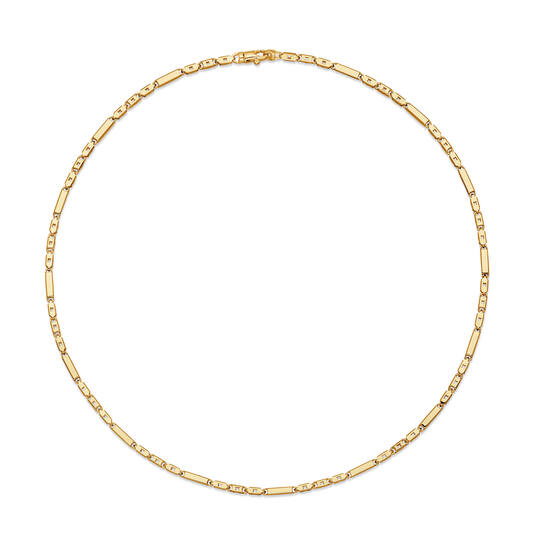 Zilver verguld fantasie schakel collier