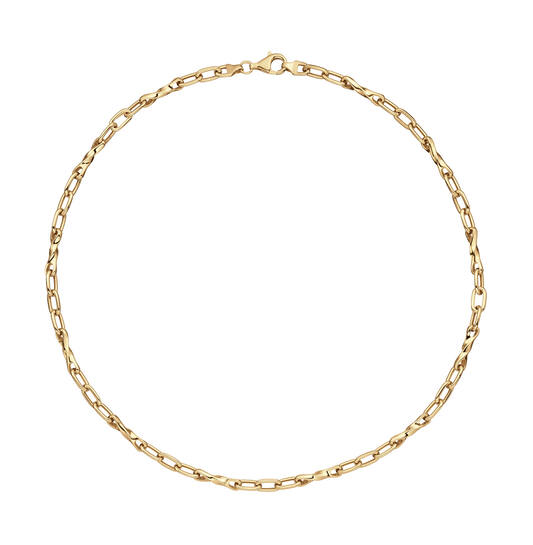 Zilver verguld fantasie schakel collier