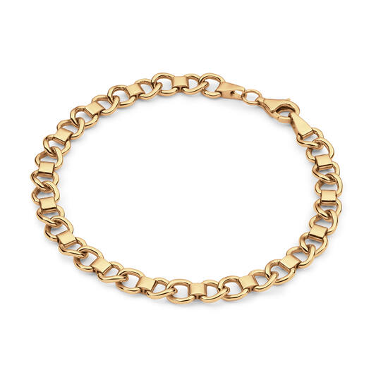 Zilver vergulde schakel armband