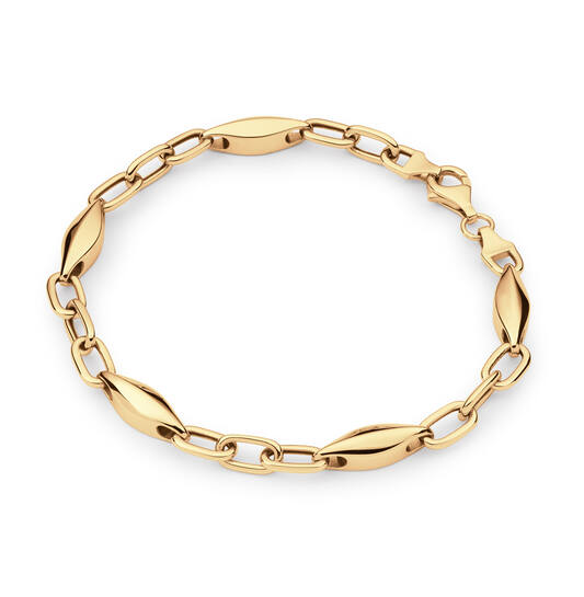 Zilver vergulde schakel armband