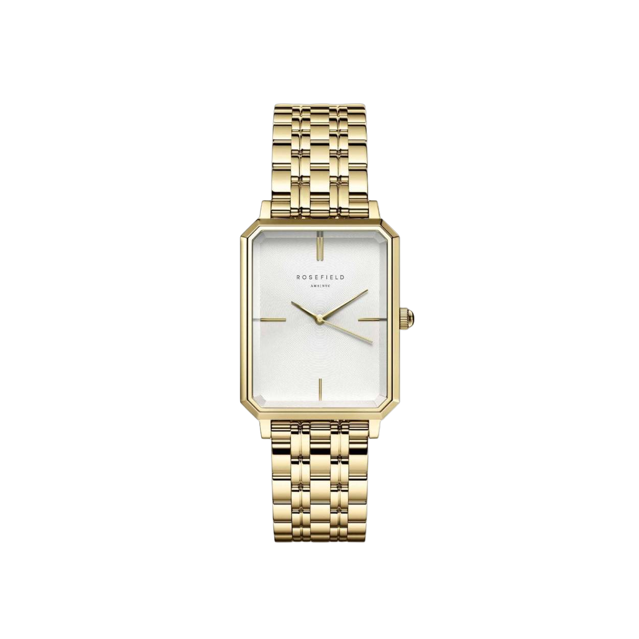 The Octagon White Sunray Steel Gold 23*29mm