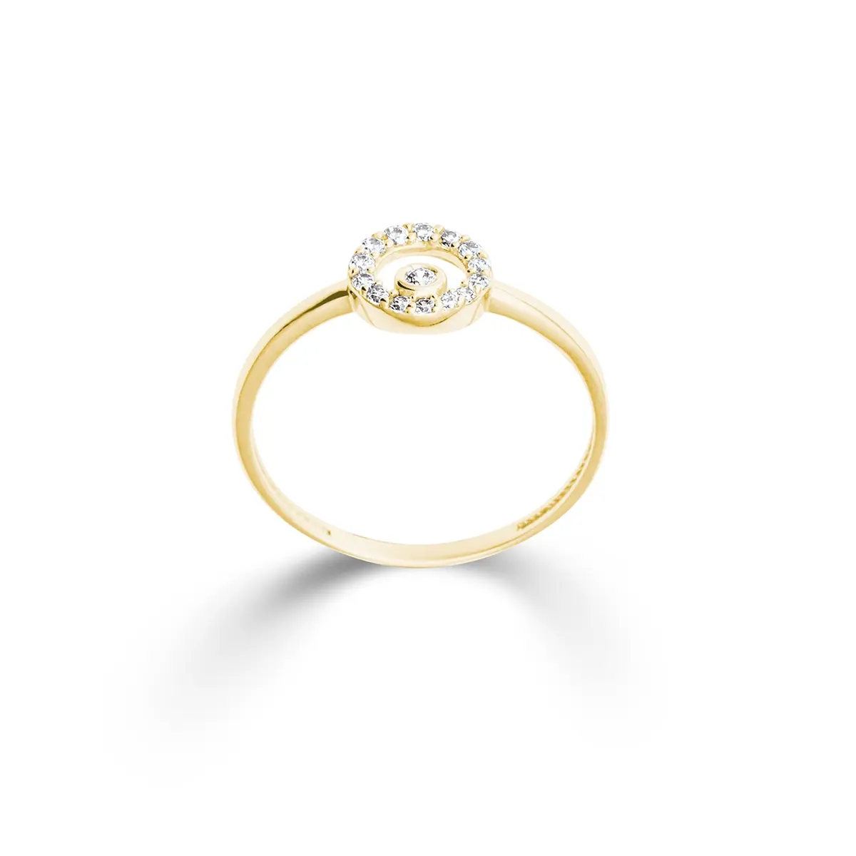 Gouden ring met zirkonia