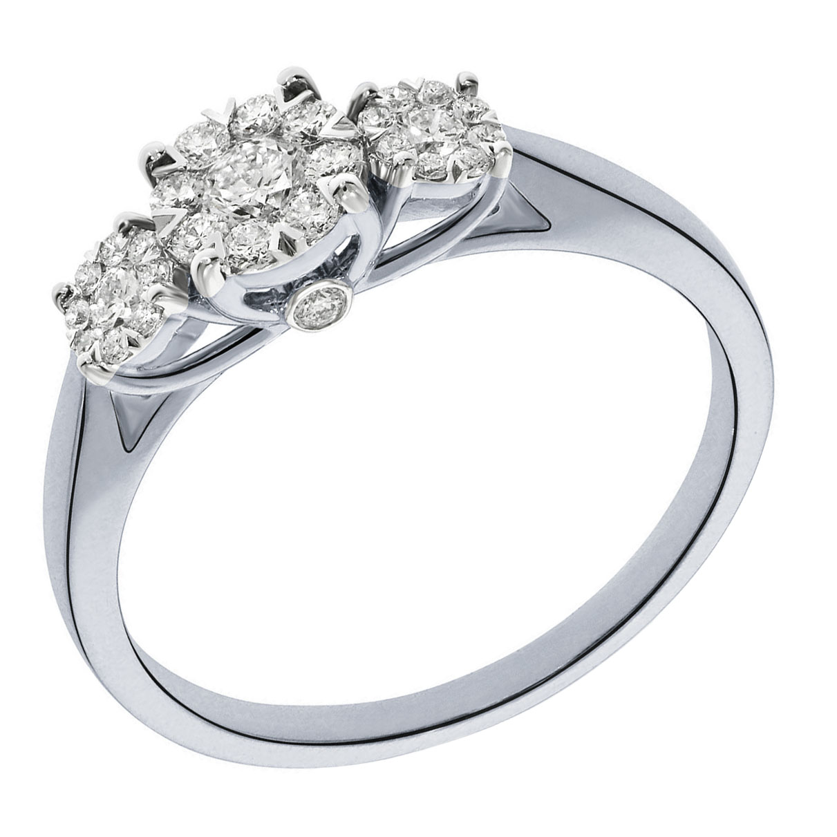 Diamanten dames ring
14kr wit goud
bezet met 29 - 0.45 CT briljant geslepen diamanten.
(al onze diamanten sieraden worden gecertificeerd geleverd)