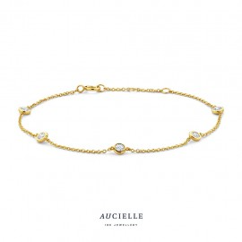 Armband YG 0.325ct (5*0.065ct) Lab Grown Diamant 16+1+1cm