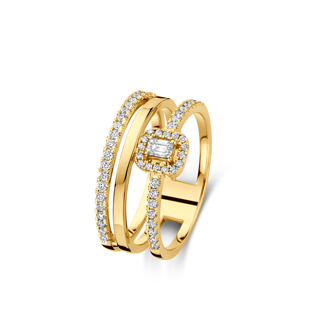 Naiomy Gold ring goud 18k gezet met briljant