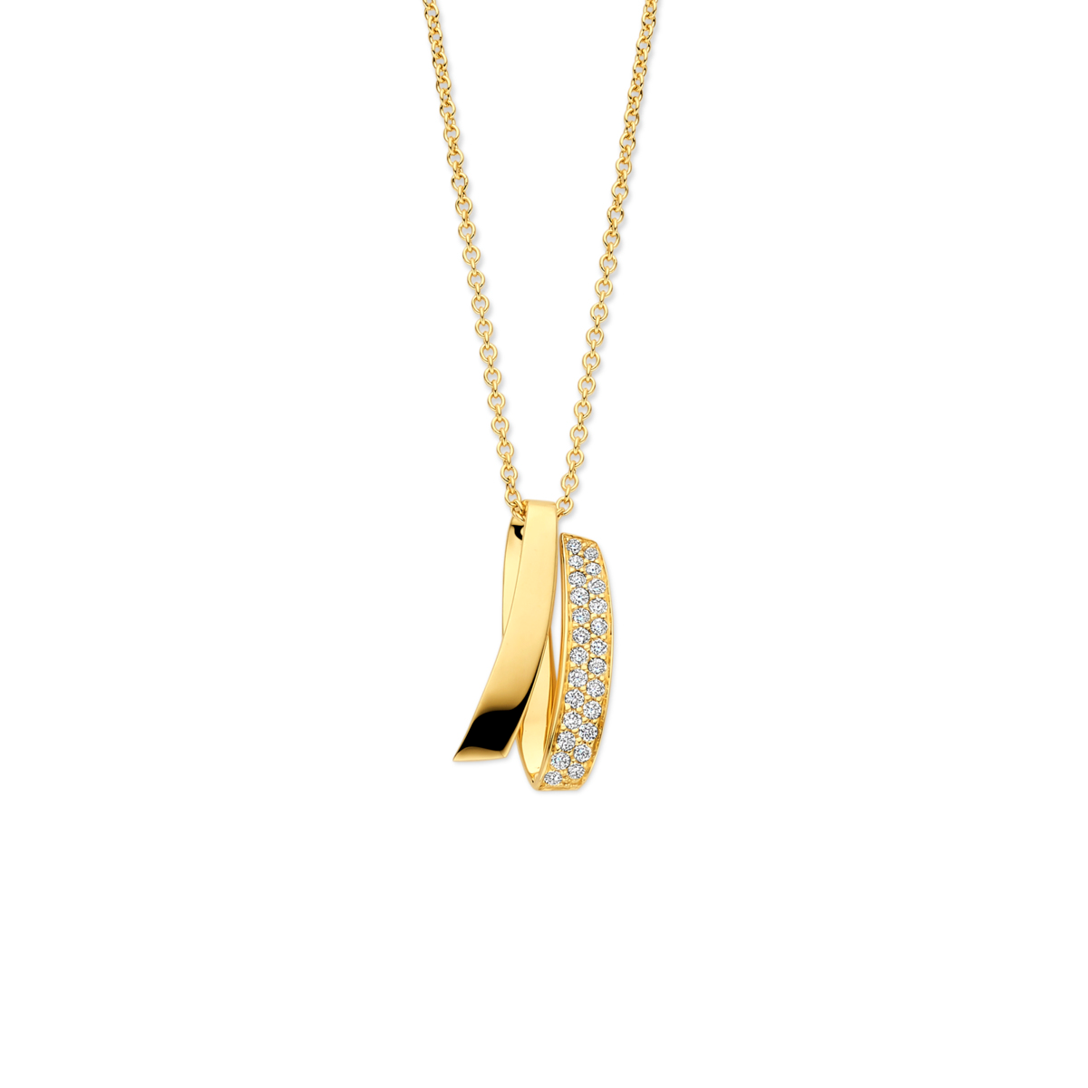 Naiomy collier goud 18k gezet met briljant