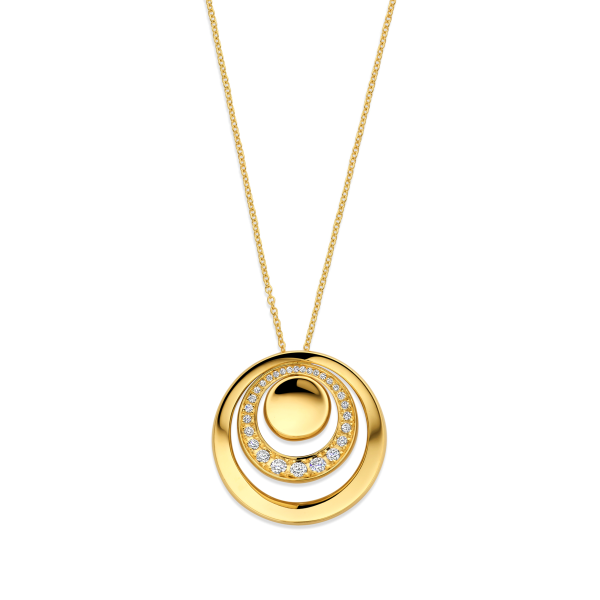 Naiomy collier goud 18k gezet met briljant