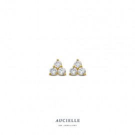 Oorstekers triple martini studs YG Lab Grown Diamant 0.310ct
