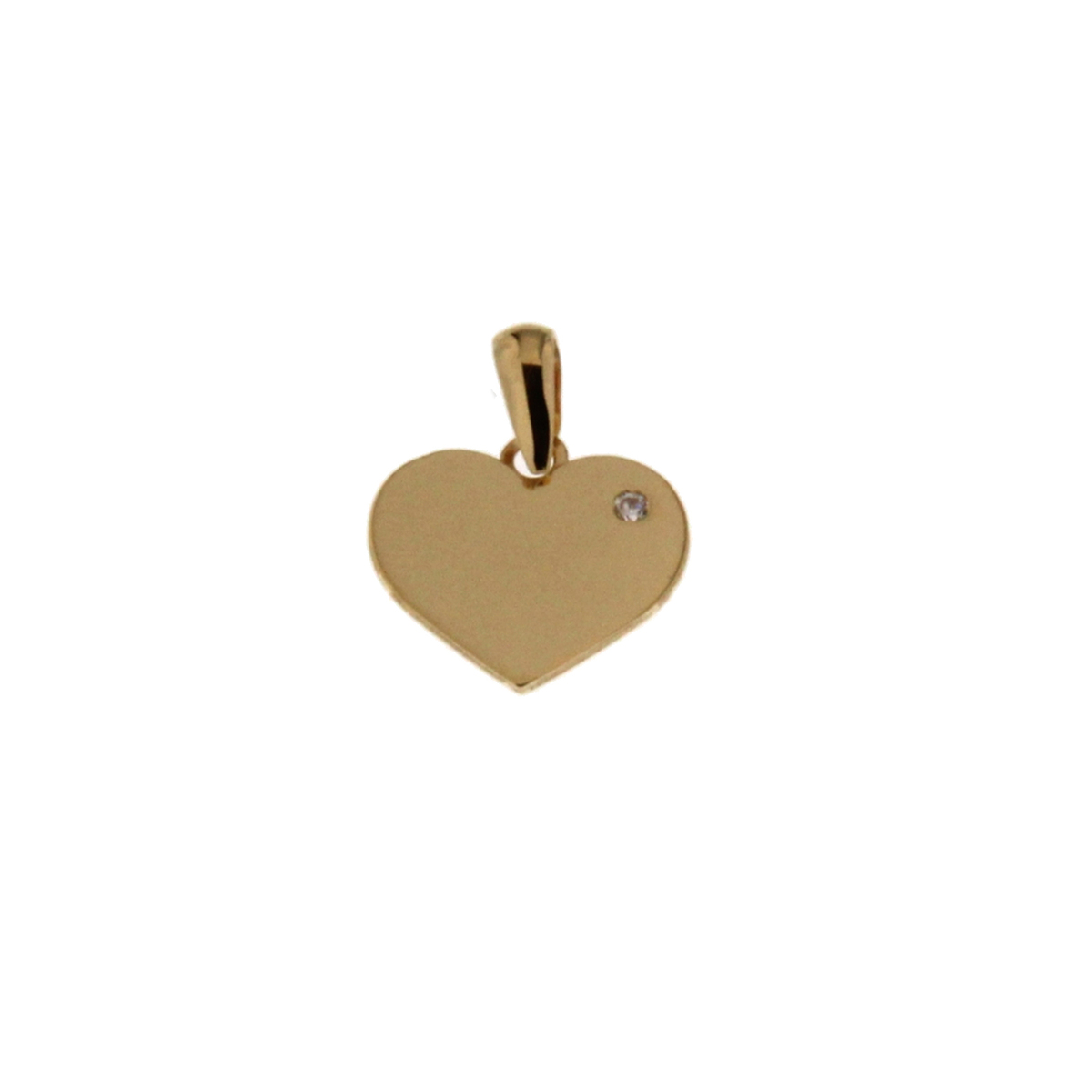 Naiomy hanger hart goud 18k met zirkonia