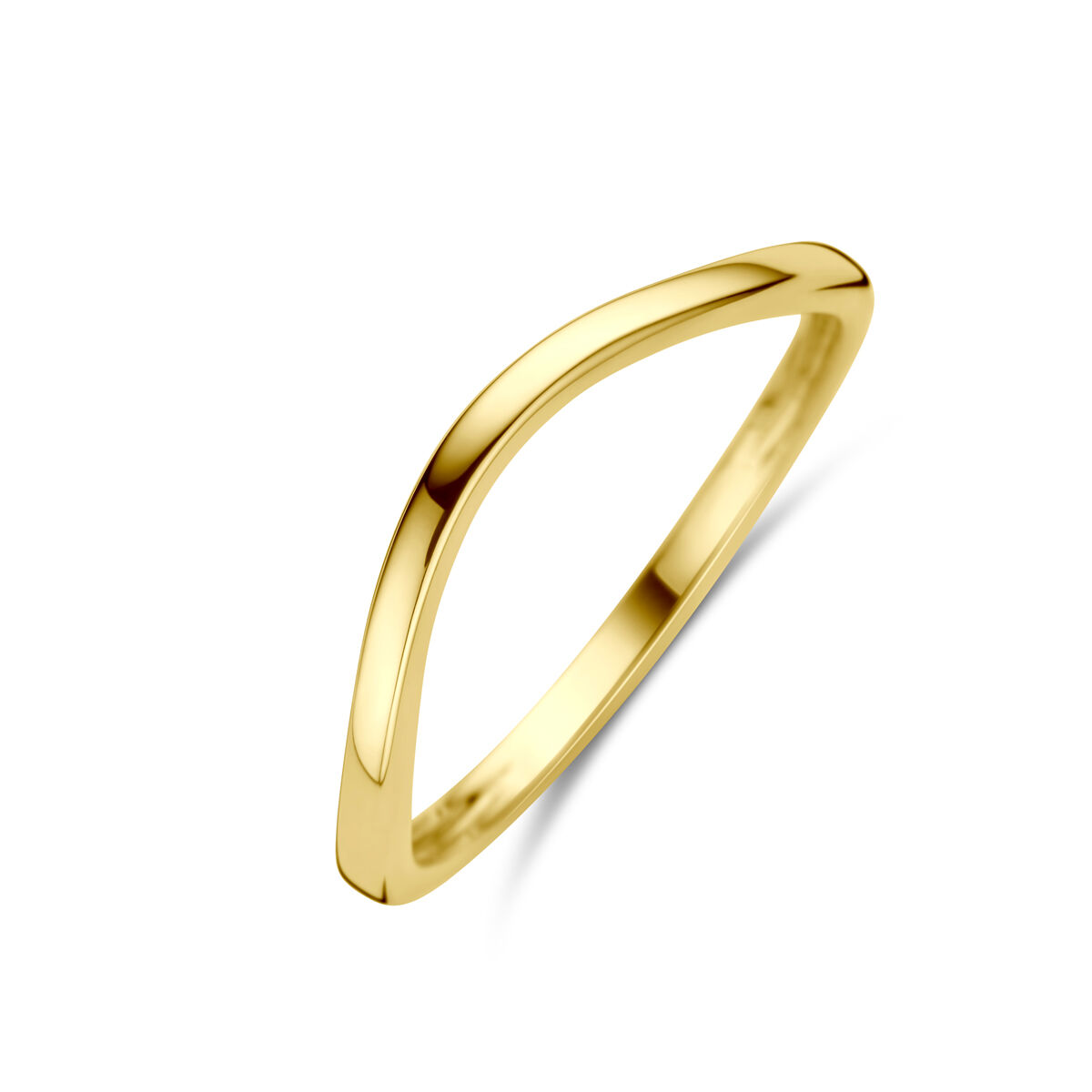 Gouden ring wave maat 17.25