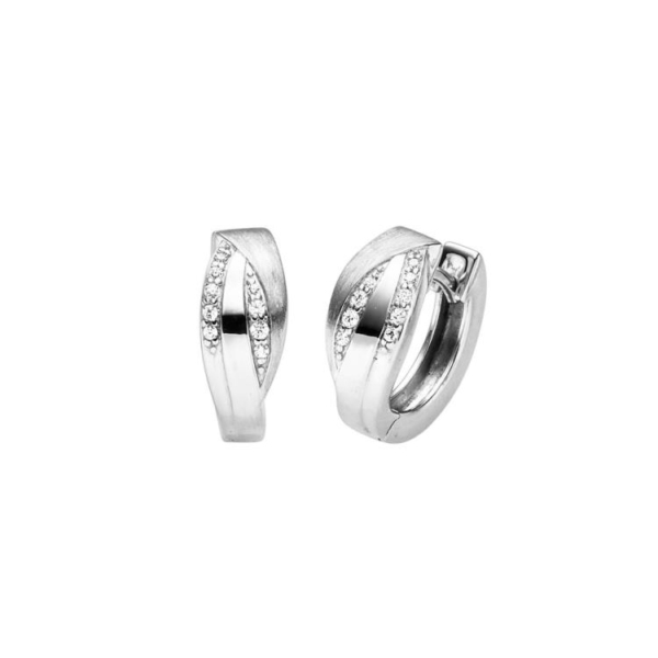 Deze speelse oorsieraden van het merk Viventy zijn vervaardigd uit 925 zilver. De oorsieraden zijn voorzien van 18 zirkonia's.