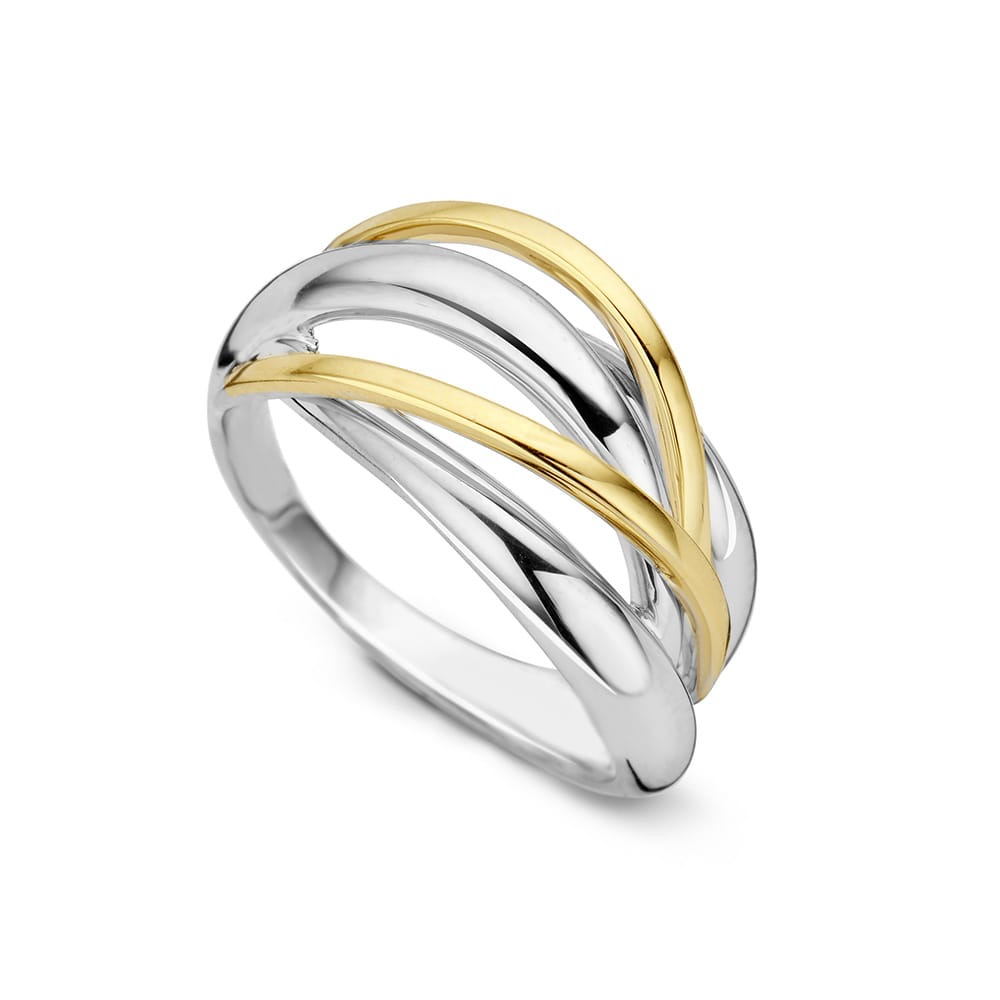 goud zilv ring 56