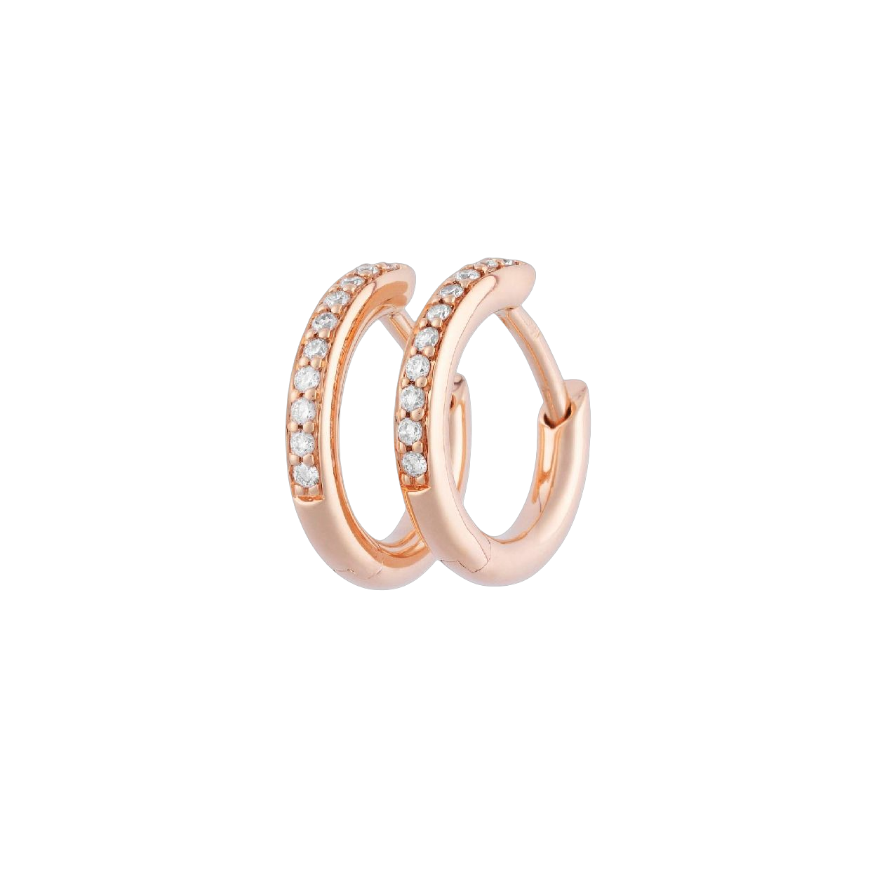 De Bron Lux 7OR477913BR oorsieraden zijn prachtige, roségoudkleurige hoepel-sieraden gemaakt van 18-karaats goud. Ze bevatten diamanten met een totale karaatgewicht van 0,12. Deze diamanten zijn van hoge kwaliteit, met een kleur van G en VVS1 zuiverheid. Perfect voor speciale gelegenheden of als verfijnde dagelijkse accessoire. Draag ze om je look te verfraaien.