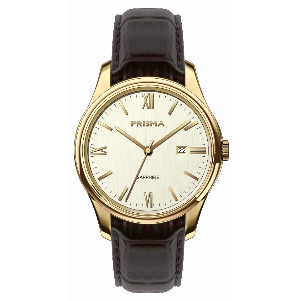 Voordelen
&ndash; band echt leer bruin
&ndash; wijzerplaat goudkleurig met gouden streepjes
&ndash; boven gem. waterdicht: zwemmen/duiken
&ndash; glas is zeer krasvast
&ndash; datum
&ndash; quartz
&ndash; maat kast 39,6mm (breedte) 8,7mm (dikte)