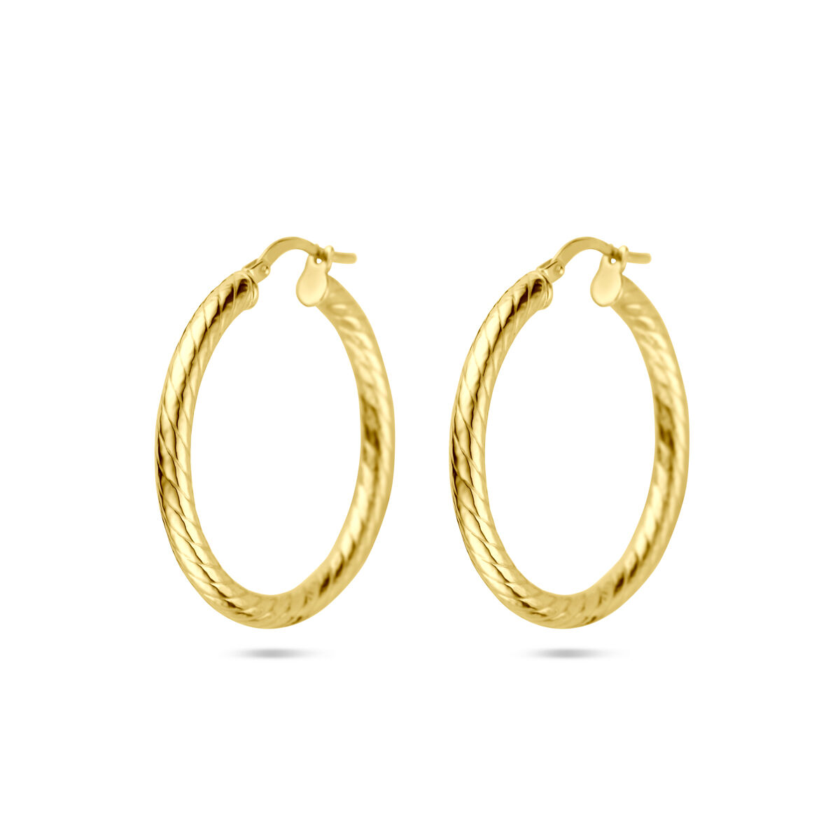 14krt gouden oorsieraden met zilveren kern