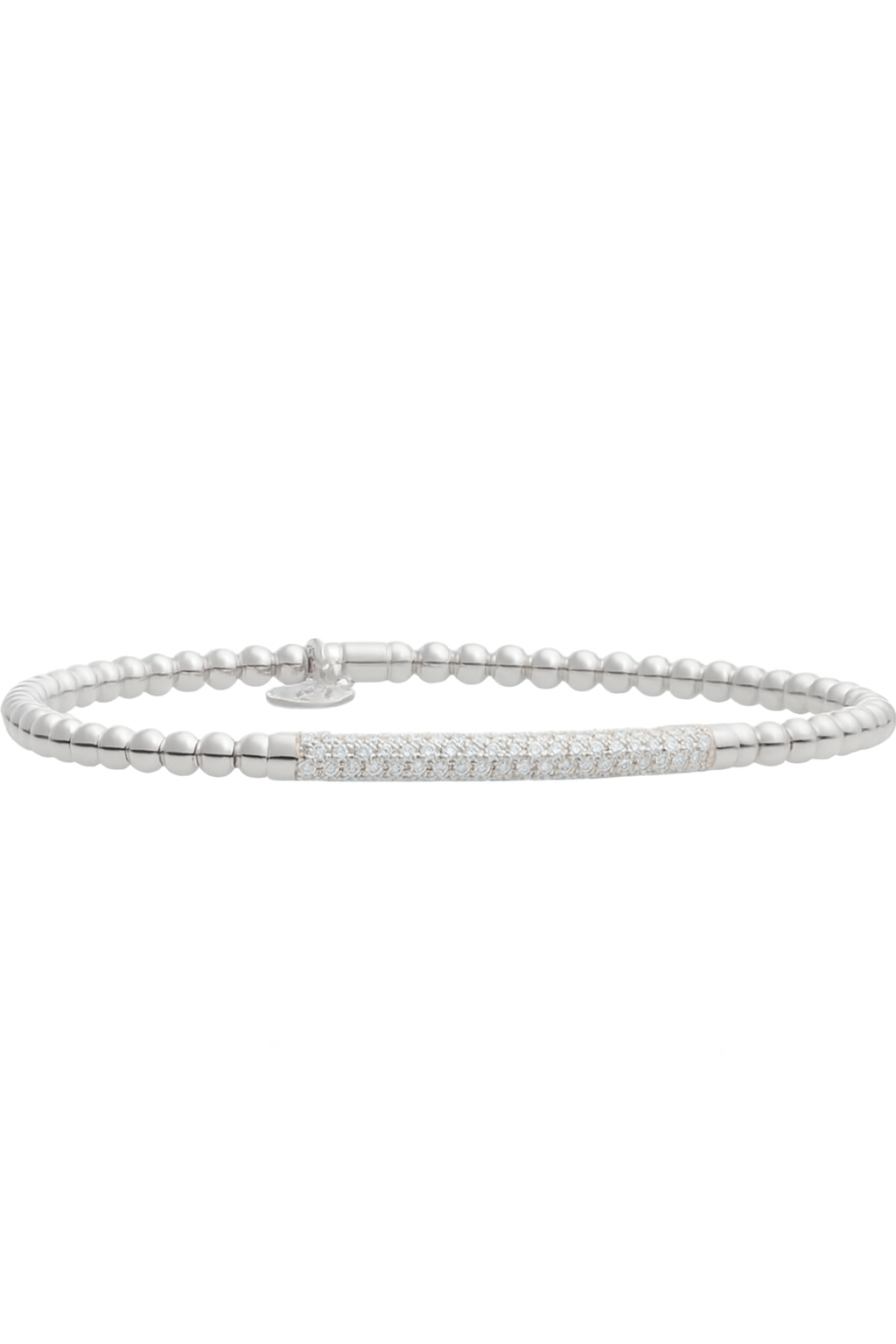 De Bron Reflex Armband 7AW3937BR is uitgevoerd in 18 karaat witgoud en maakt deel uit van de geliefde Reflex-serie, bekend om haar verfijnde rekbandjes. De schakels worden met sterke veren gemonteerd, waardoor de armband soepel meebeweegt en tegelijkertijd uitzonderlijk stevig blijft. In het midden schittert een elegant tussenstuk, volledig pavé gezet met witte diamanten. In totaal is 0.50 ct diamant verwerkt, wat de armband een luxueuze, tijdloze glans geeft.

Een stijlvol ontwerp dat moeiteloos solo gedragen kan worden of in combinatie met andere Reflex-armbanden.