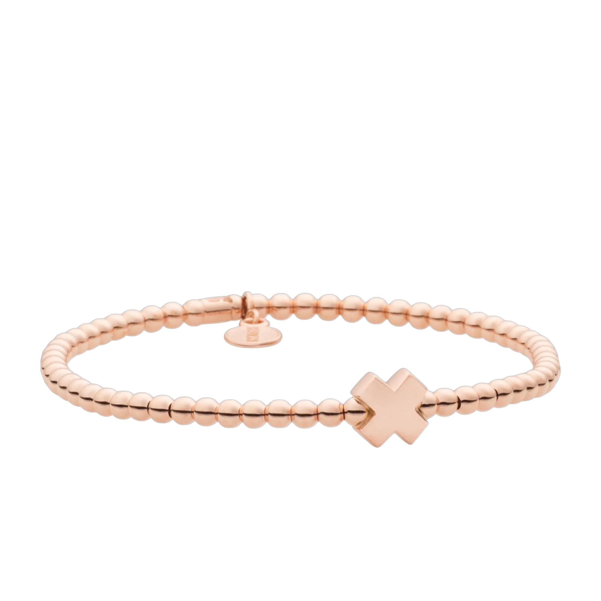 De Bron Reflex Armband 7AR4006 is uitgevoerd in 18-karaats roségoud en heeft het flexibele, sluitingsloze ontwerp dat zo typerend is voor de Reflex-lijn. Het subtiele kusje vormt het speelse middelpunt van de armband en geeft het ontwerp een zachte, herkenbare Bron-uitstraling. De armband glijdt moeiteloos om de pols en combineert verfijning met dagelijks draagcomfort; elegant, tijdloos en altijd charmant.