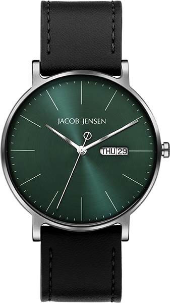Dit is een horloge van het merk Jacob Jensen gemaakt voor heren.
De specificaties zijn als volgt:
Kastmaat: 40 mm
Kastdikte: 8
Bandlengte: 19
Bandbreedte: 20
Waterdichtheid: 5 ATM / 50 Meter / 165 Feet
Dit horloge heeft de volgende functies/eigenschappen:
Datumaanduiding
Dagaanduiding