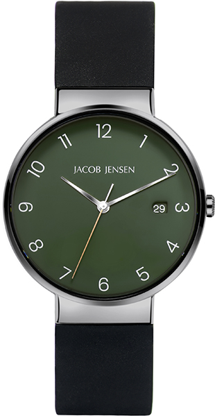 Dit is een horloge van het merk Jacob Jensen gemaakt voor heren.
De specificaties zijn als volgt:
Kastmaat: 37
Kastdikte: 7,5
Bandlengte: 21
Bandbreedte: 18
Waterdichtheid: 5 ATM / 50 Meter / 165 Feet
Dit horloge heeft de volgende functies/eigenschappen:
Datumaanduiding