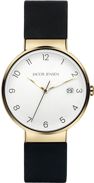 Dit is een horloge van het merk Jacob Jensen gemaakt voor heren.
De specificaties zijn als volgt:
Kastmaat: 37 mm
Kastdikte: 7,5
Bandlengte: 21
Bandbreedte: 18
Waterdichtheid: 5 ATM / 50 Meter / 165 Feet
Dit horloge heeft de volgende functies/eigenschappen:
Datumaanduiding
