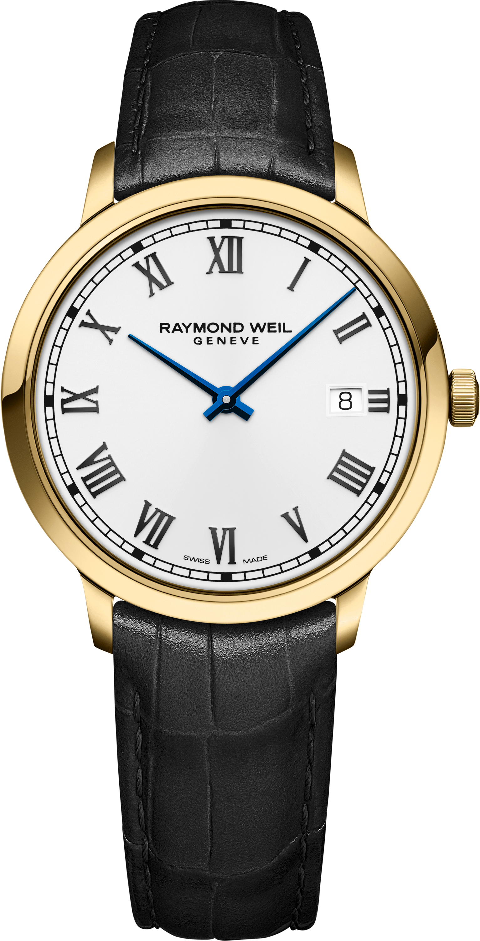 Dit is een horloge van het merk Raymond Weil gemaakt voor heren.
prachtig klassiek heren horloge met leren band, romeinse cijfers met blauwe wijzers en een datum aanduiding.
Daarnaast heeft het saffier glas, wat krasvrij is.
De specificaties zijn als volgt:
Kastmaat: 39 mm
Waterdichtheid: 5 ATM / 50 Meter / 165 Feet
Dit horloge heeft de volgende functies/eigenschappen:
Datumaanduiding
