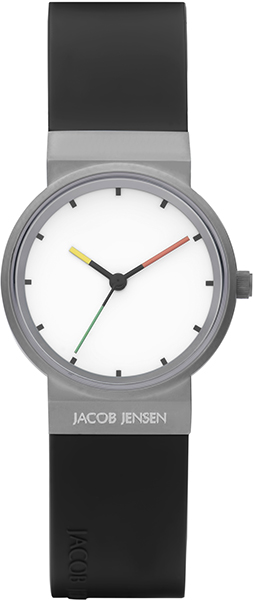 Dit is een horloge van het merk Jacob Jensen gemaakt voor dames.
De specificaties zijn als volgt:
Kastmaat: 28,5 mm
Kastdikte: 7
Bandlengte: 20
Bandbreedte: 17
Waterdichtheid: 3 ATM / 30 Meter / 100 Feet
