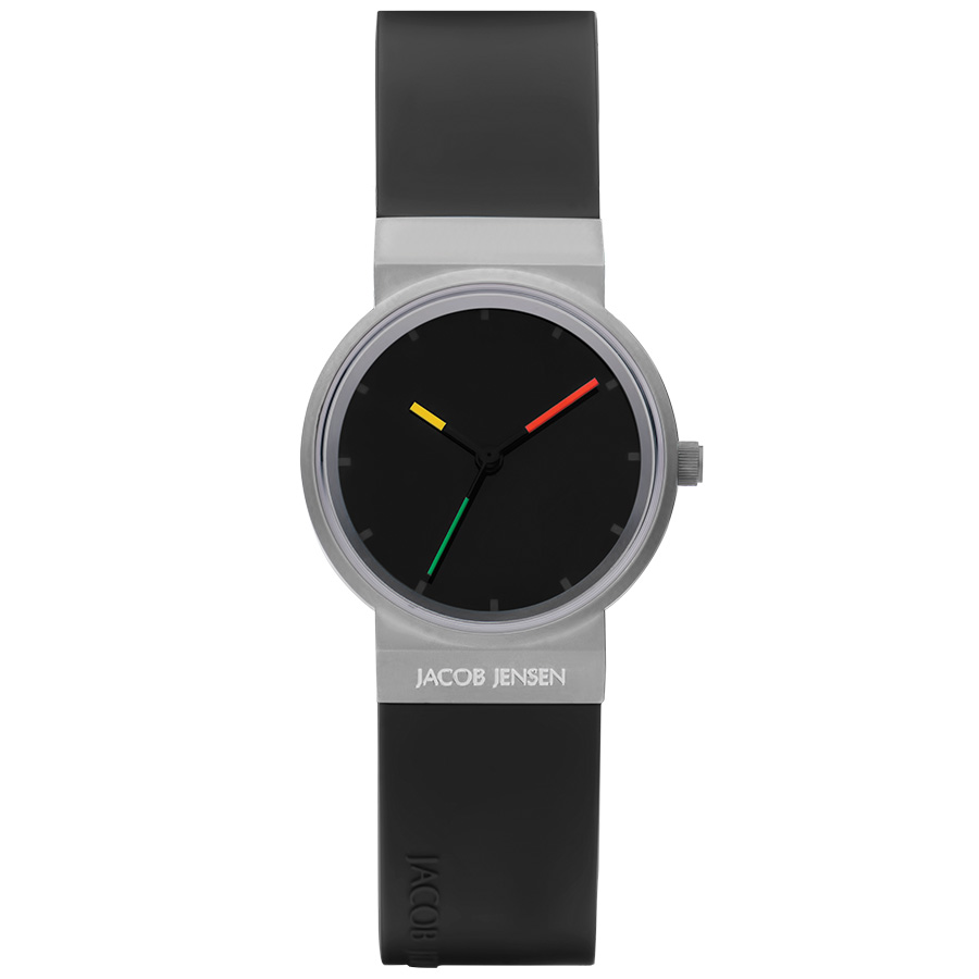 Dit is een horloge van het merk Jacob Jensen.
De specificaties zijn als volgt:
Kastmaat: 29 mm