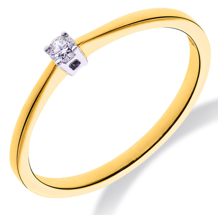 De Pas Diamonds solitaire ring is een elegante ring en is vervaardigd uit 14 karaat geel/witgoud. De ring bevat een briljante diamant van 0.05 karaat met kleurklasse H en helderheid SI. Perfect voor dagelijkse elegantie en speciale gelegenheden, draag deze ring op zichzelf voor een subtiele, verfijnde uitstraling.