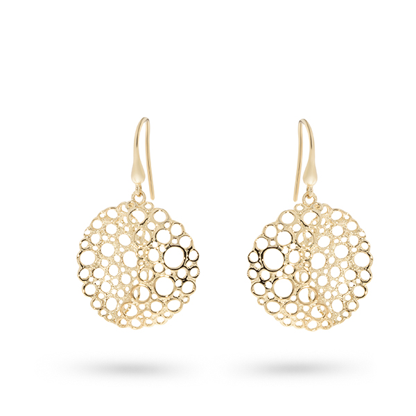 14kt gouden oorhanger opengewerkt