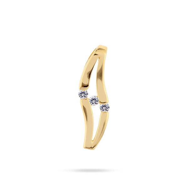 Dit is een hanger in goud 18 k met zirconia van het merk Swing Jewels gemaakt voor dames.