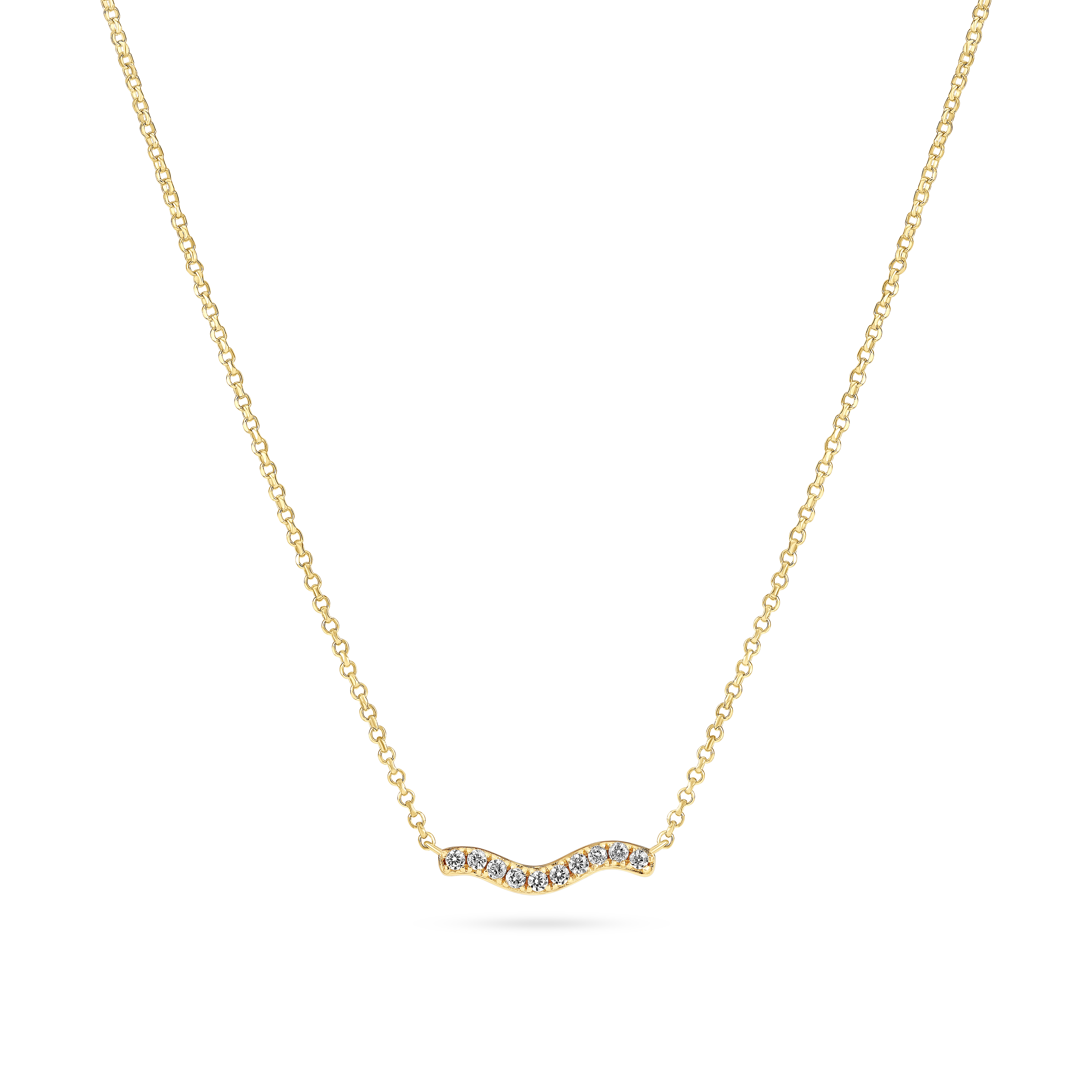 Sif Jakobs zilver 18k vergulde collier  "Ellera Waves"