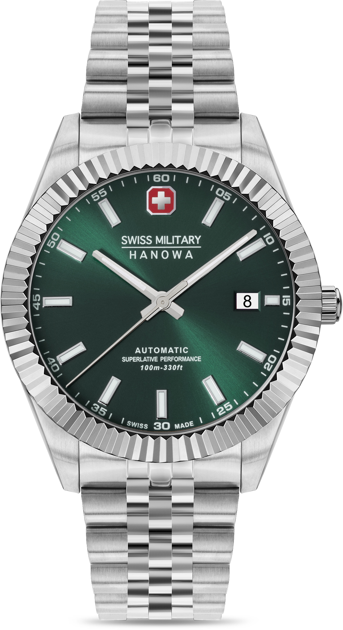 Dit is een horloge van het merk Swiss Military Hanowa gemaakt voor heren.
De specificaties zijn als volgt:
Kastmaat: 41 mm
Waterdichtheid: 10 ATM / 100 Meter / 330 Feet