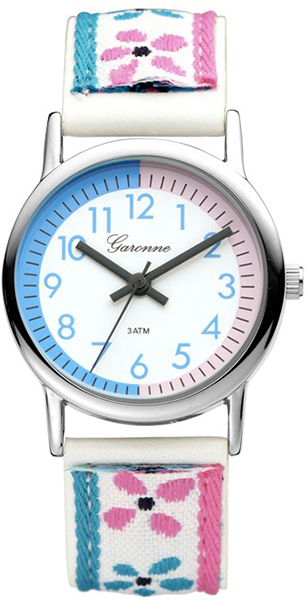 Dit is een horloge van het merk Garonne gemaakt voor meisjes.
