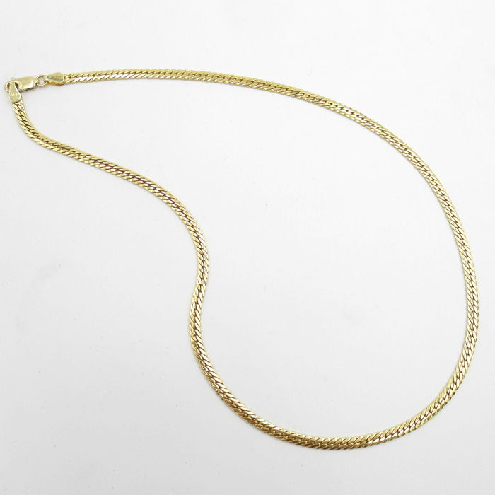 Fjory 3,7mm Gourmet Plat schakelsieraad collier 45cm
