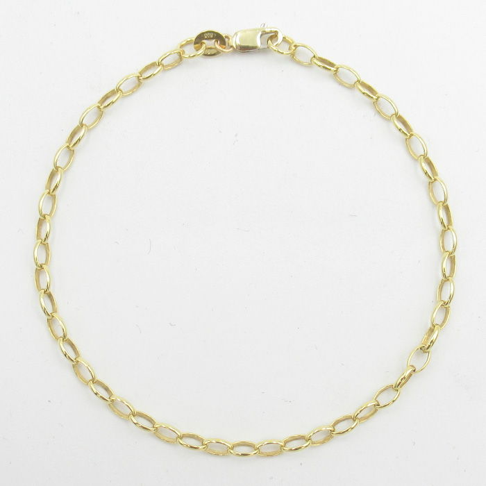Zilverkern Gouden 3mm Jasseron Armband Fjory