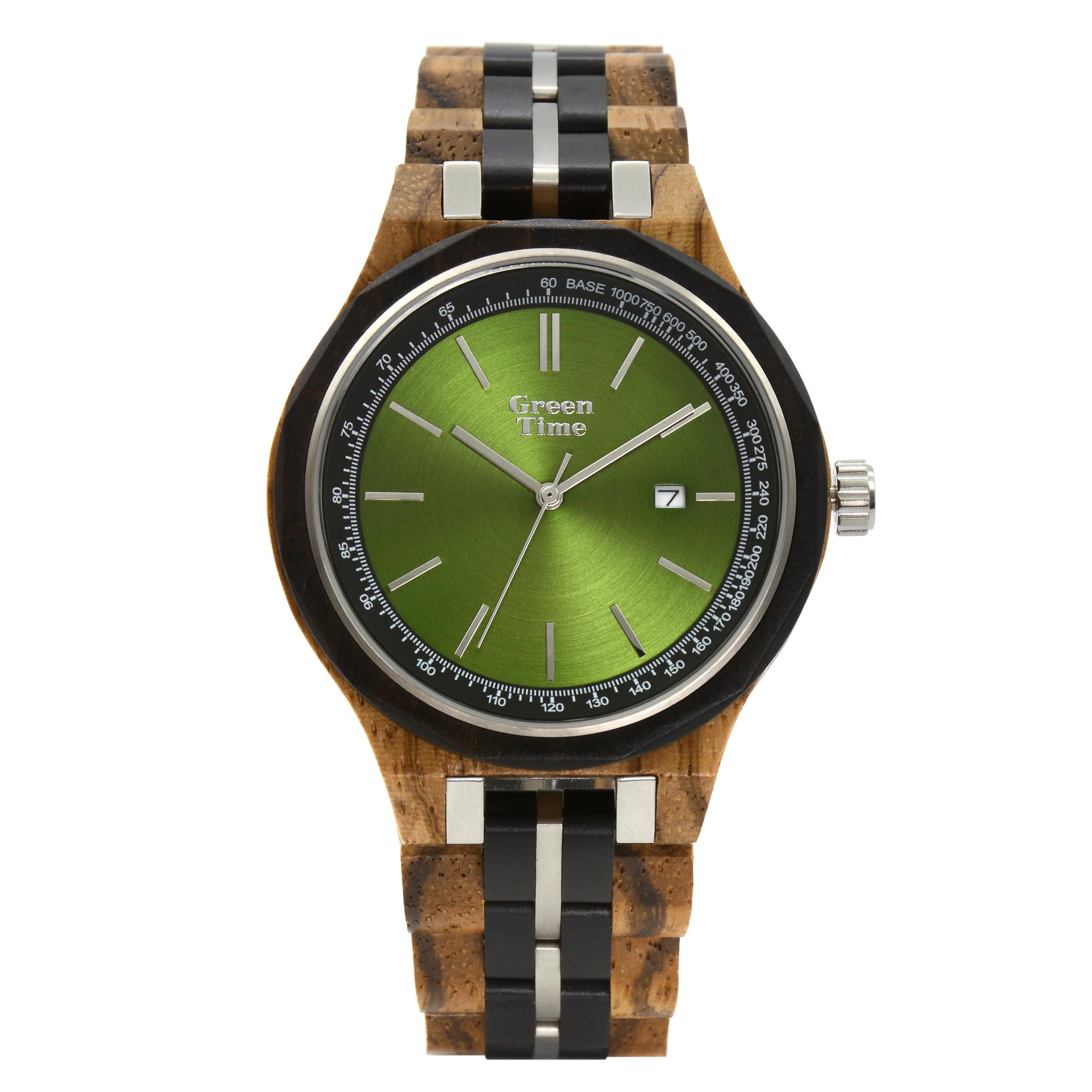 De Green Time Horloge is een stijlvol horloge. Als polshorloge voegt het een vleugje elegantie toe aan elke outfit. Het is ontworpen voor dagelijks gebruik en past perfect om uw pols. Dit horloge is ideaal voor zowel formele als informele gelegenheden, waardoor u altijd op tijd en modieus bent.