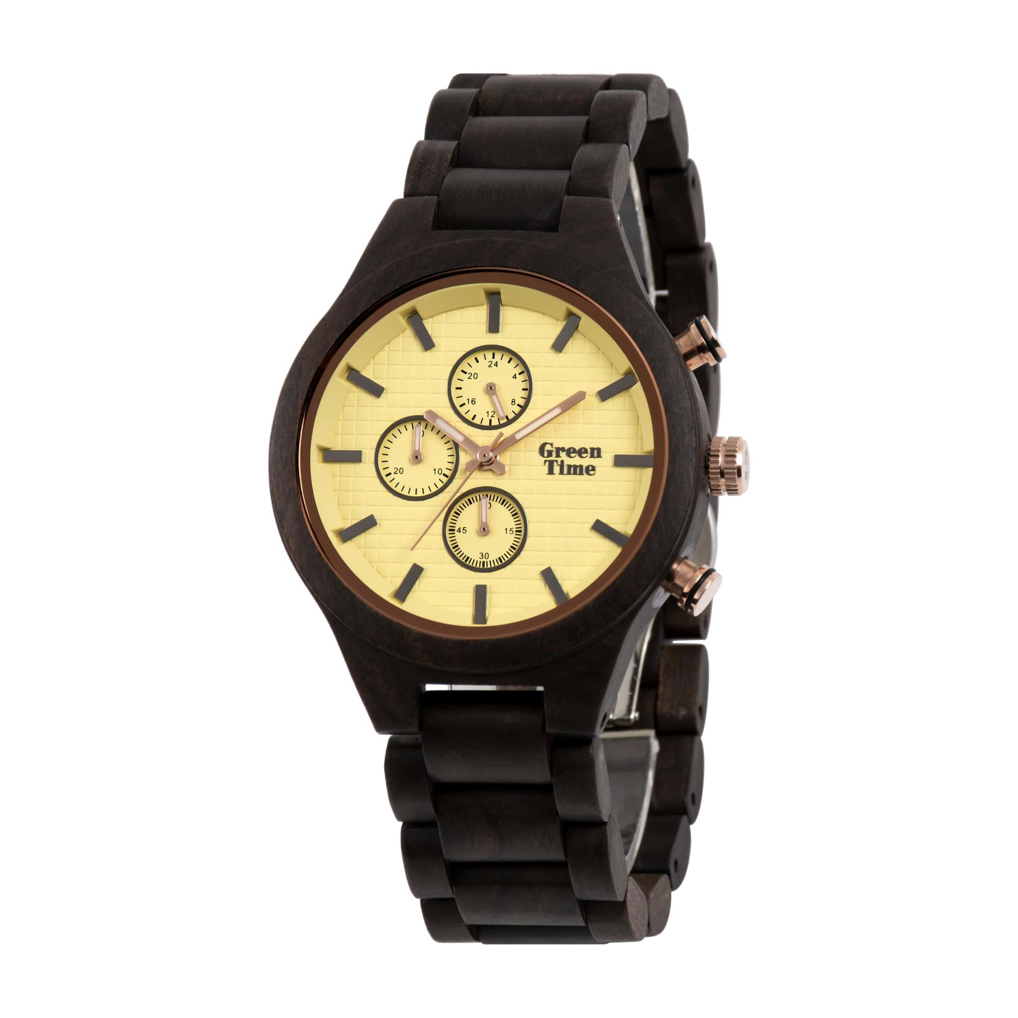 De Green Time Horloge is een stijlvol horloge. Als polshorloge voegt het een vleugje elegantie toe aan elke outfit. Het is ontworpen voor dagelijks gebruik en past perfect om uw pols. Dit horloge is ideaal voor zowel formele als informele gelegenheden, waardoor u altijd op tijd en modieus bent.