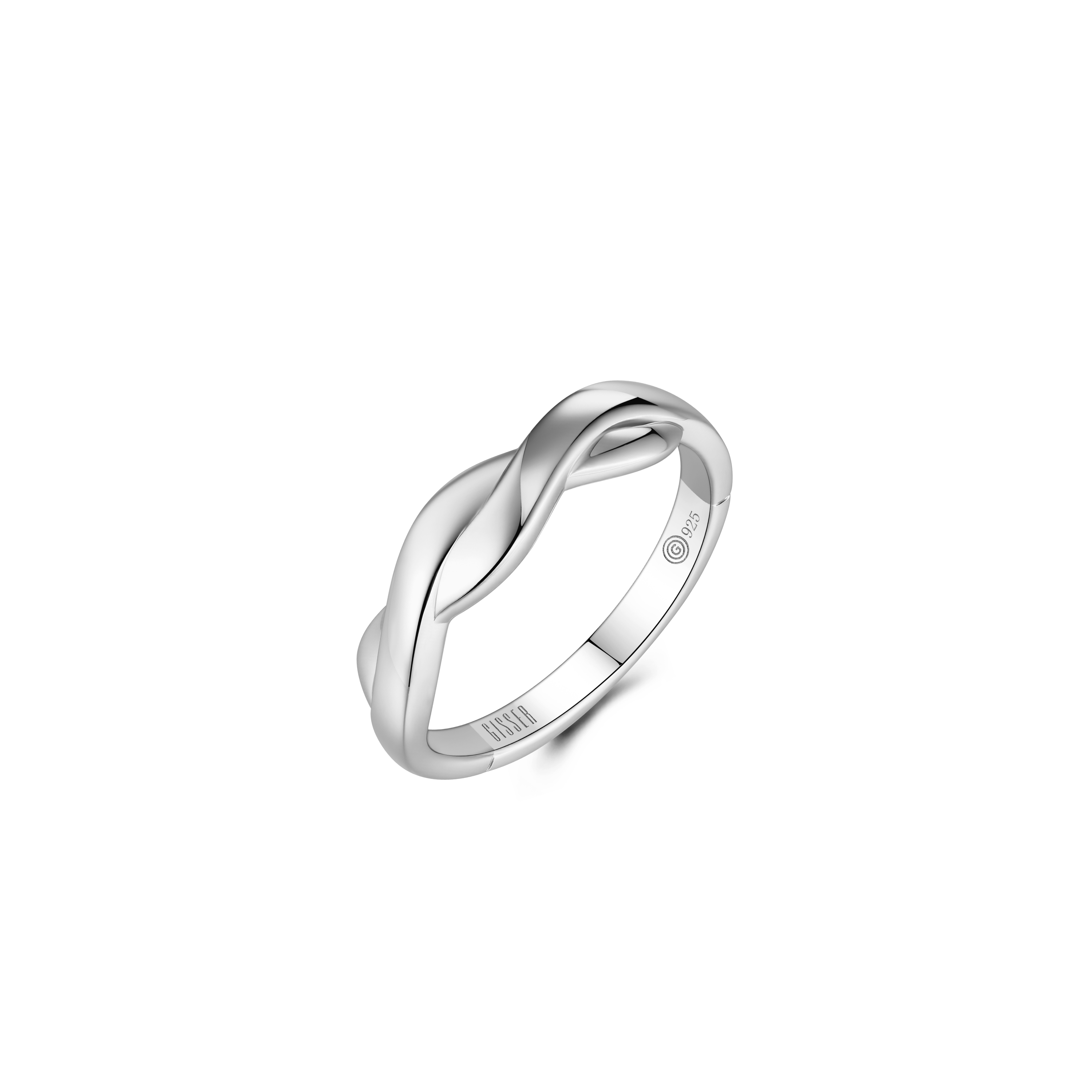 Bicolor zilver ring gisser 