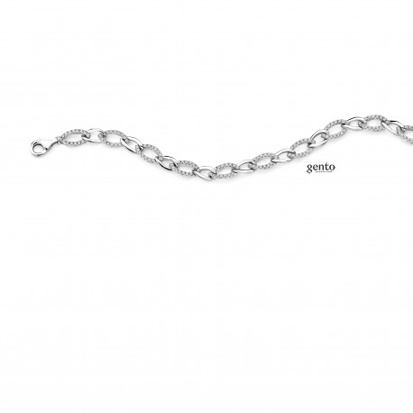 Armband zilver zirconium 