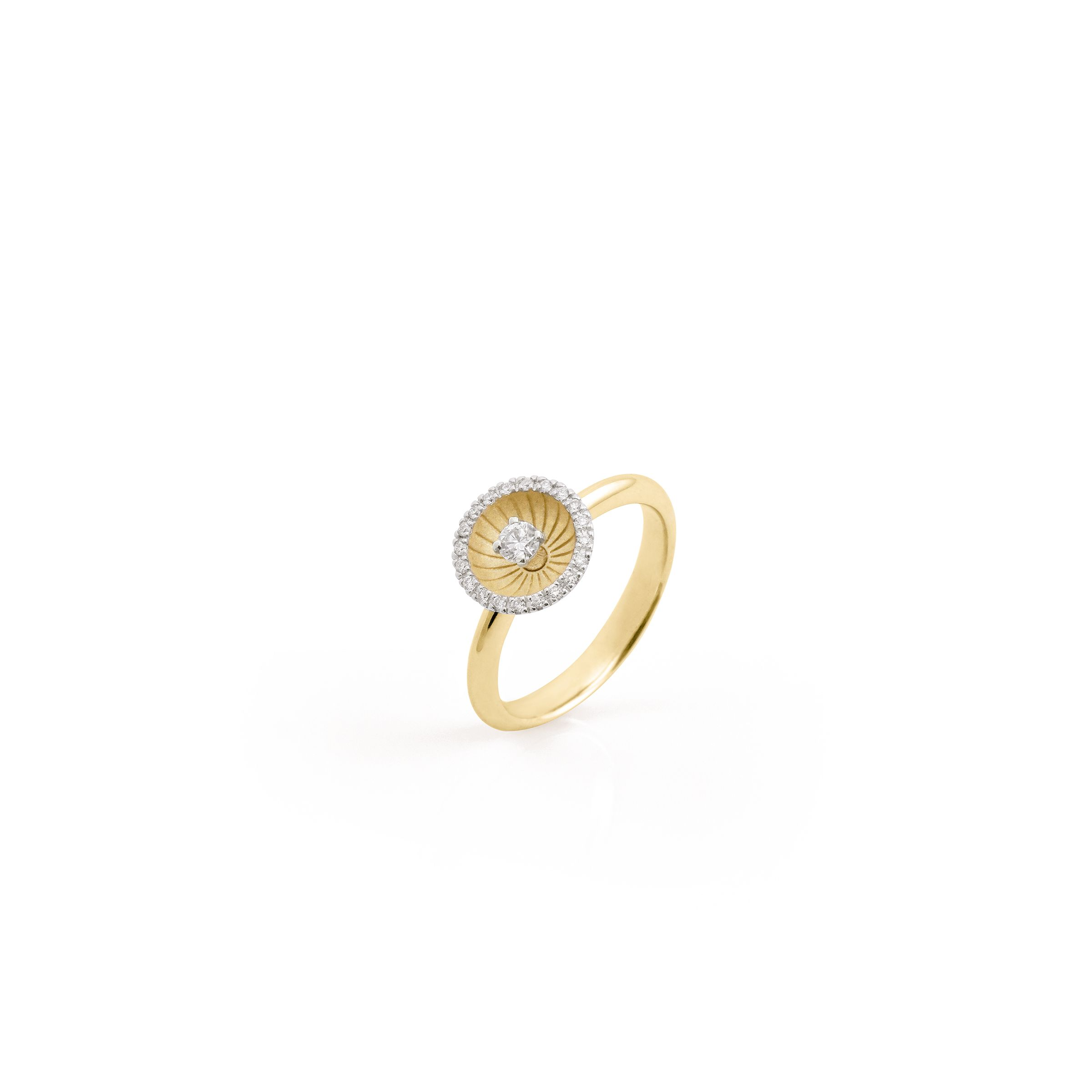 Mystar Series Ring, 18Kt Yellow Sunrise Gold met diamanten 0.19ct