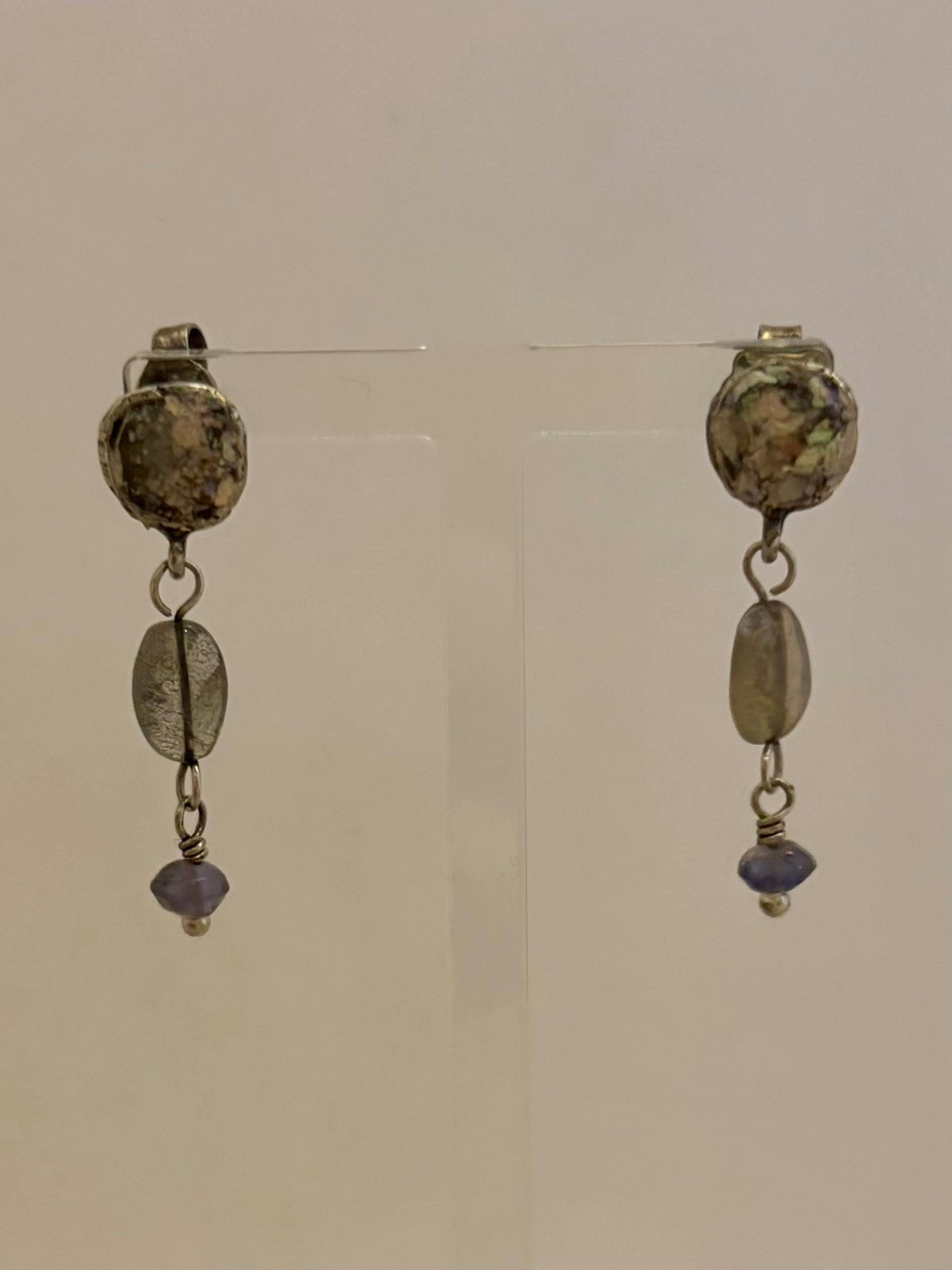 Oorhangers met labradoriet