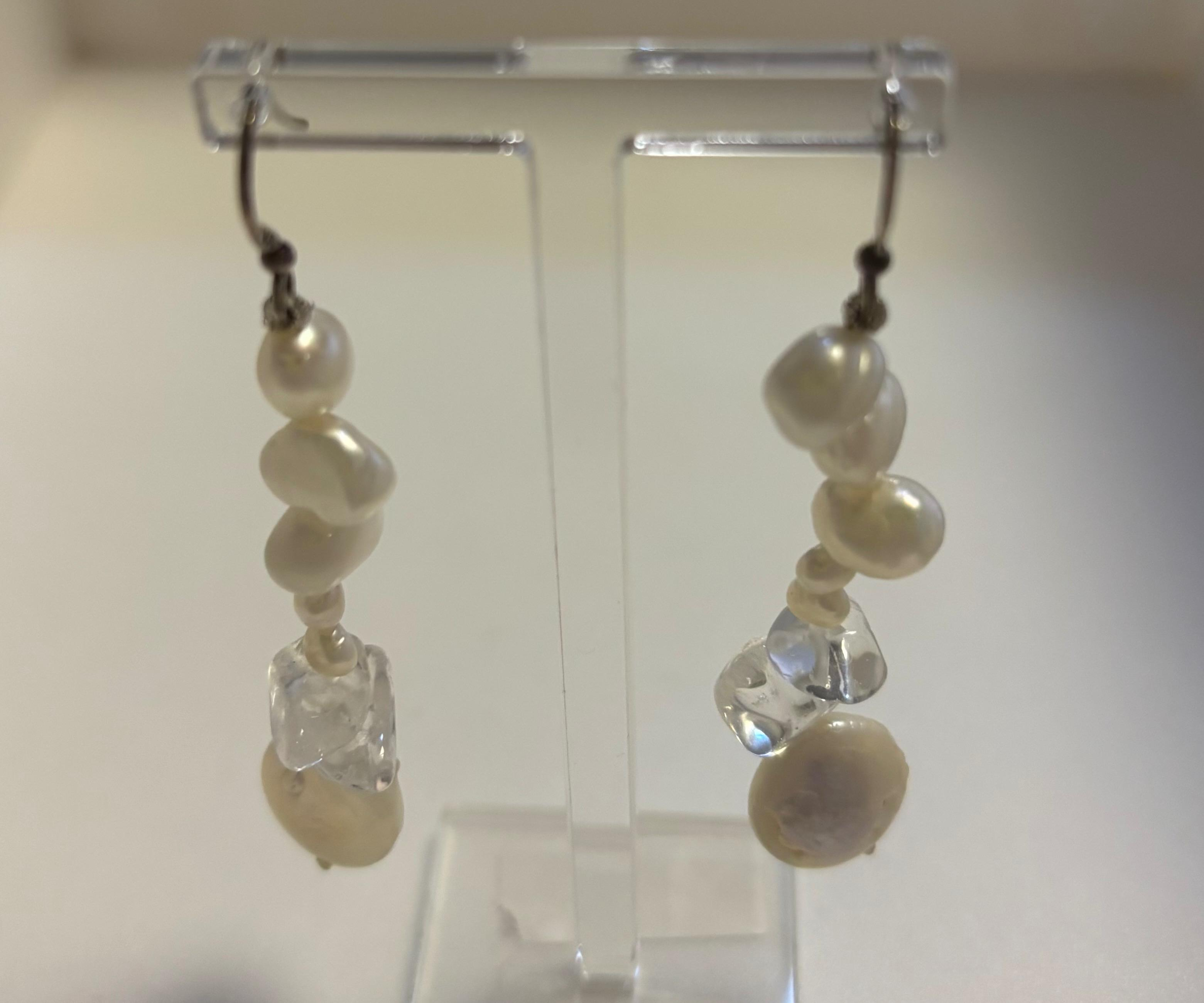 Zoetwater parel oorhangers