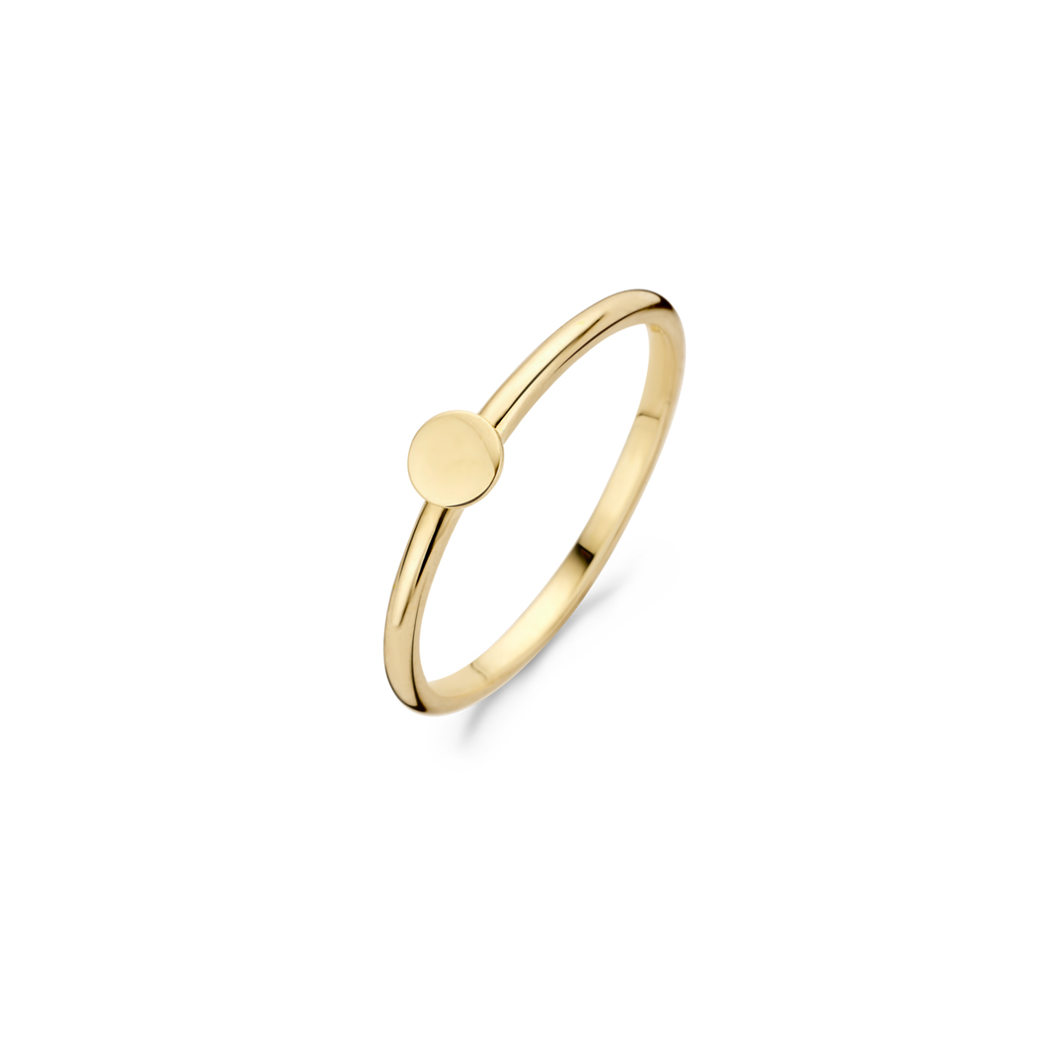 Ring met ⌀ 4.1 mm plaatje 14 karaat goud
