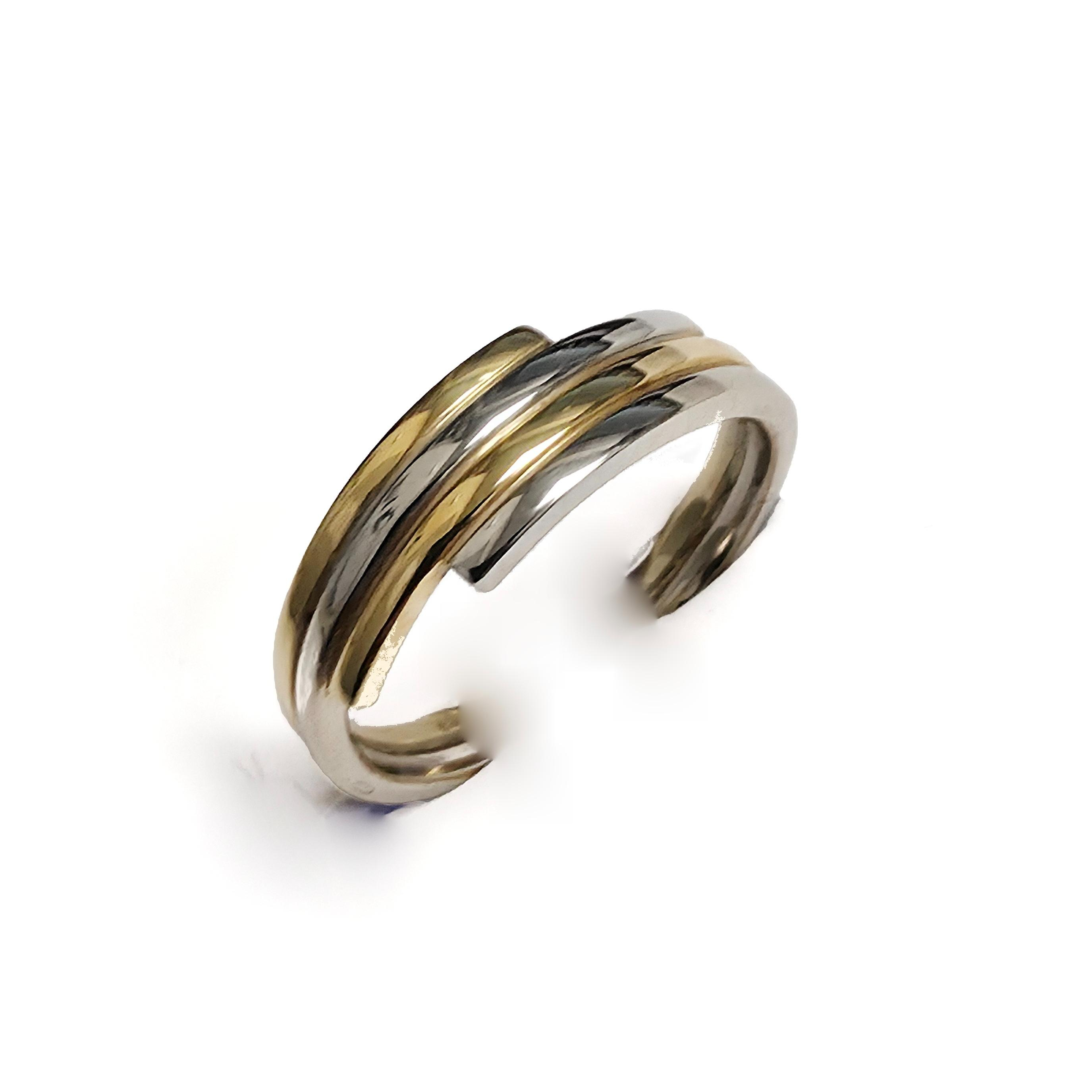 Massieve bicolor ring