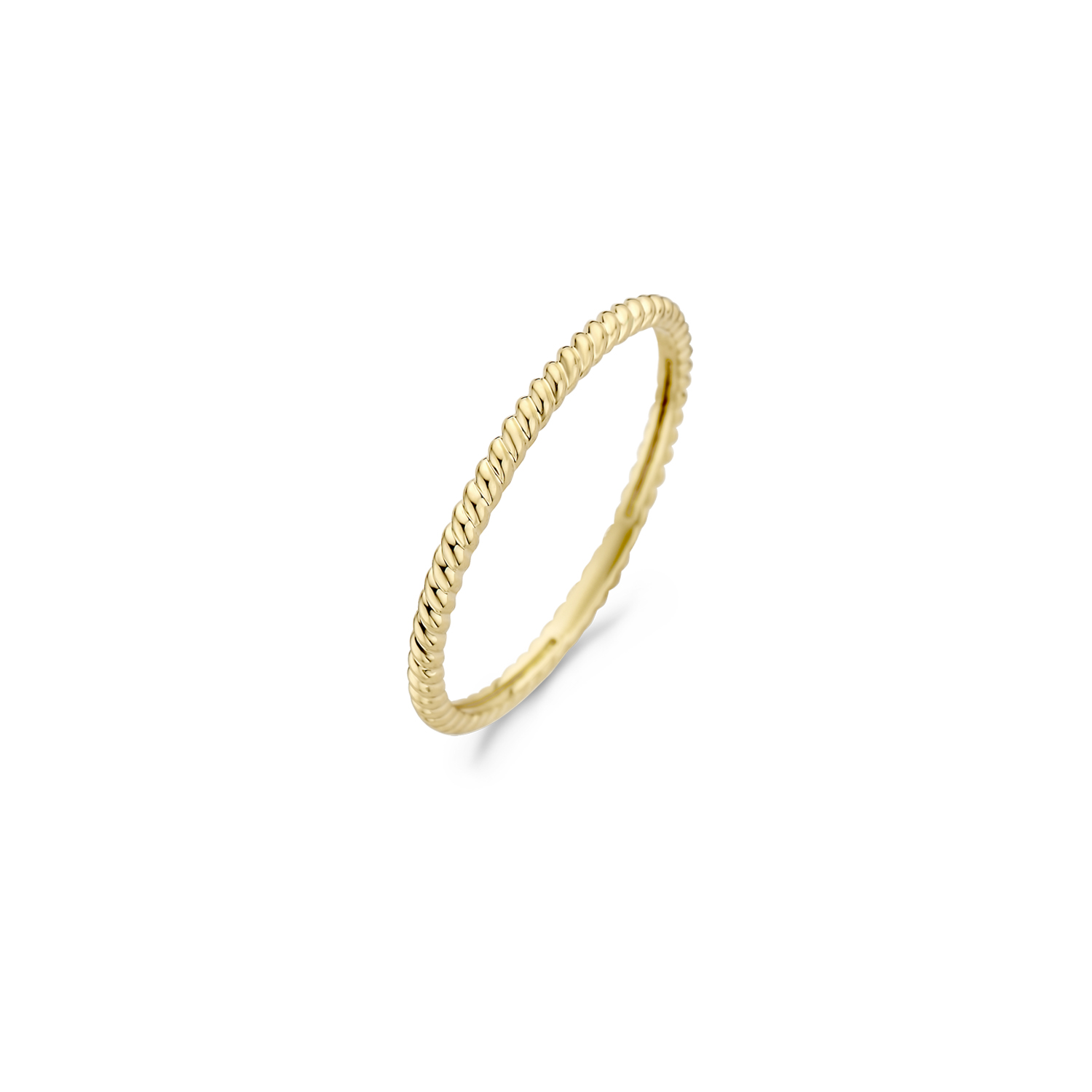 Deze simpele, stijlvolle ring van 14k geelgoud heeft een gedraaid motief. De band is 1,4 mm breed. Prachtig in combinatie met andere aanschuifringen ringen uit onze collectie. 