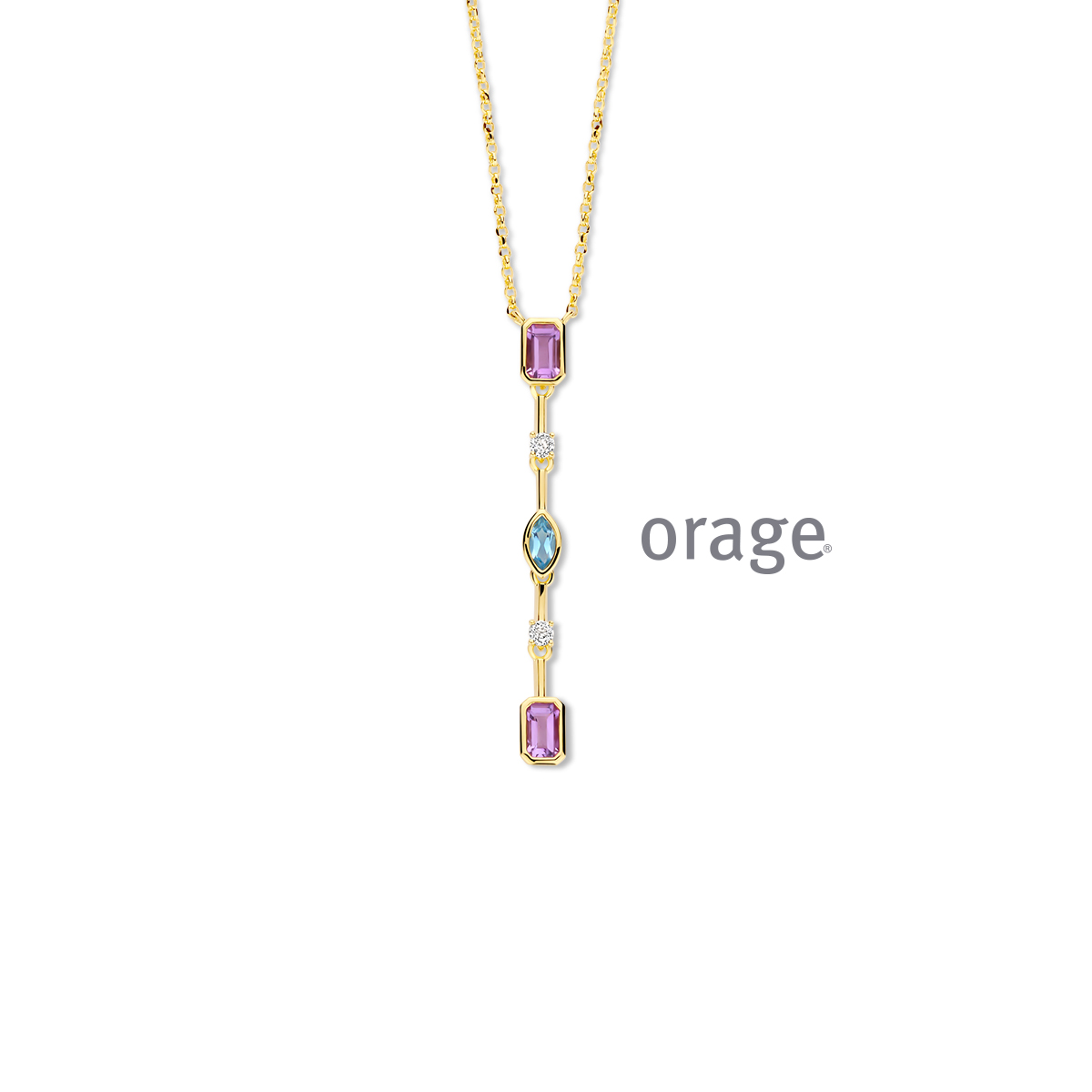 Ketting verguld geel goud (V/14)