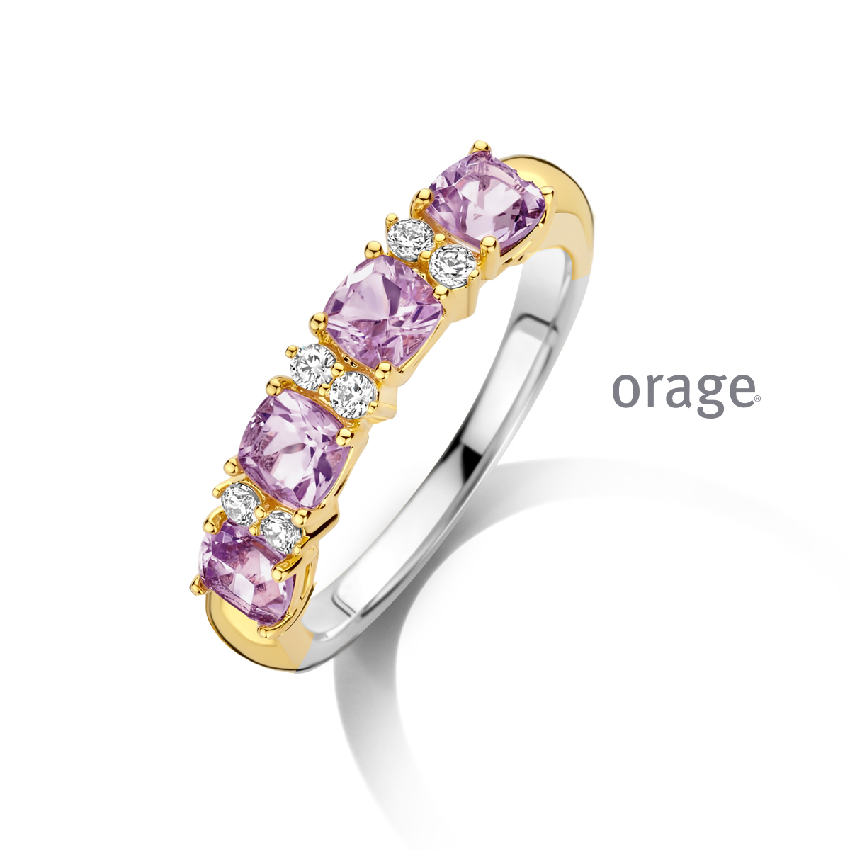 Orage ring bicolor zilver